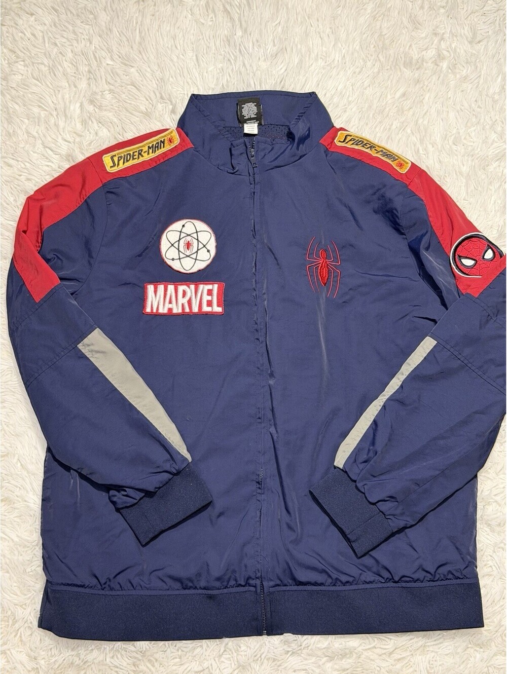 Marvel Spider-Man Track Jacket BoxLunch Our Universe Men's Size 2XL Navy Blue